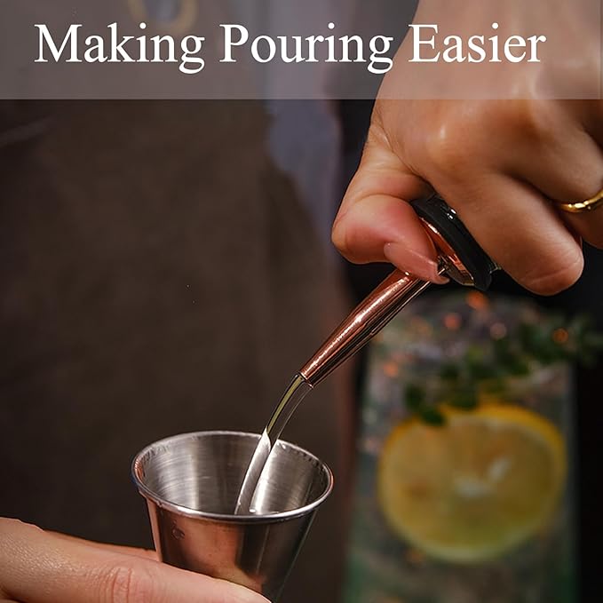 48-Pack Liquor Bottle Pourers with Adapters, Liquor Pour Spout Adapters set for for Large Olive Oil Bottles and Liquor Bottles - Up to 1 Inch/25mm Neck Converts Spout into a Large Pour Spout,Sliver