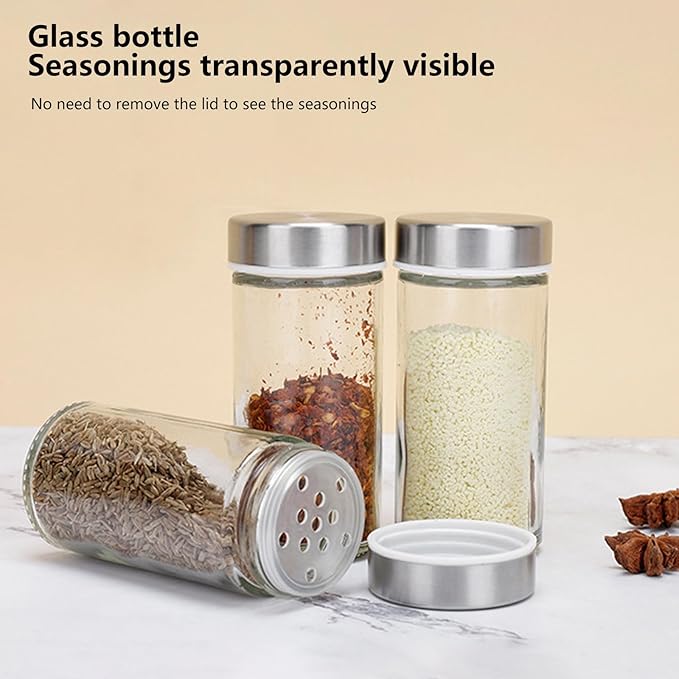 Portable Stainless Steel Spice Rack with 12 Spice Jars Included Revolving Spice Organizer for Kitchen Tower Storage Rack for Spices and Seasoning Silver
