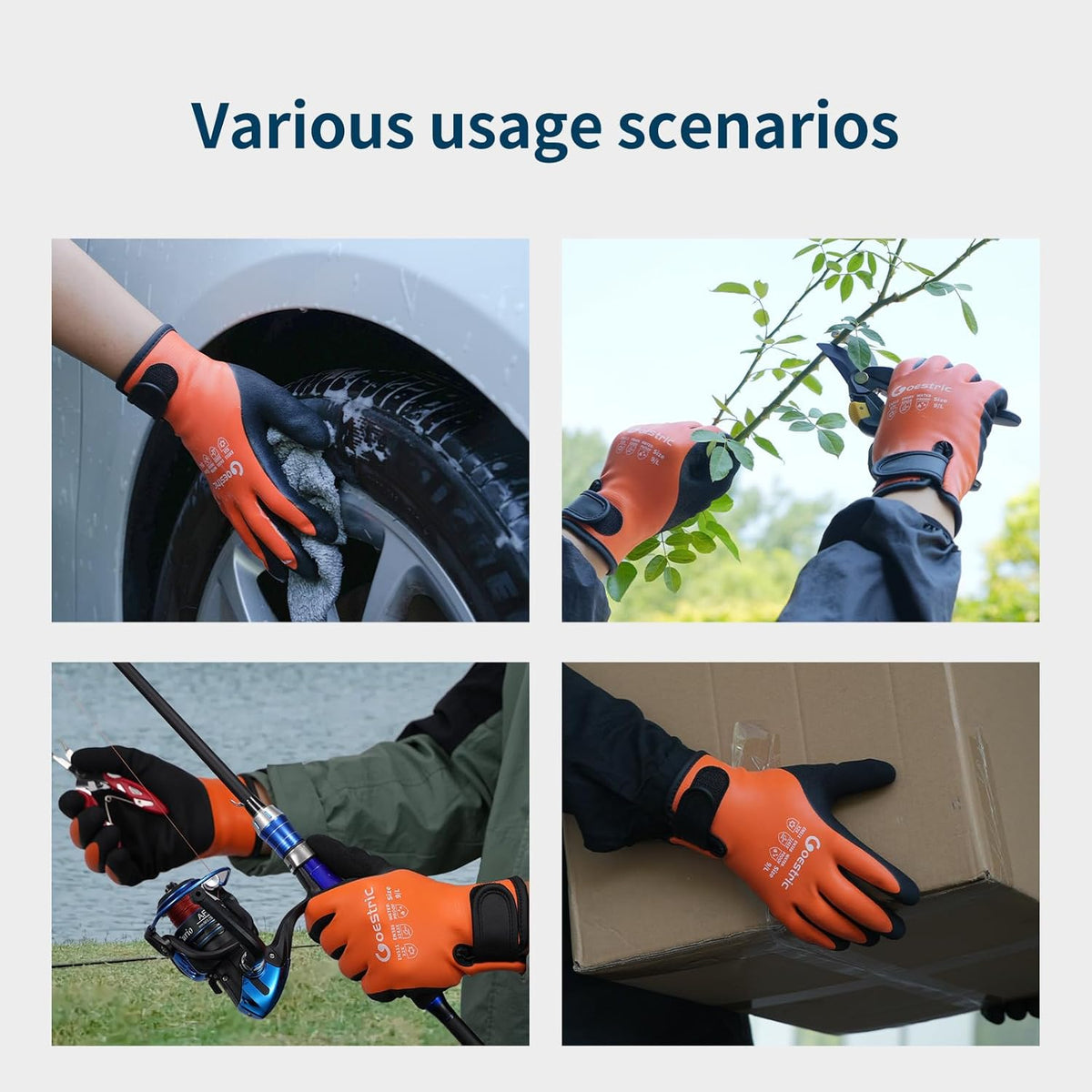 Waterproof Winter Gloves for Men & Women, Insulated Work Gloves with Grip for Cold Weather, Construction & Snow Work