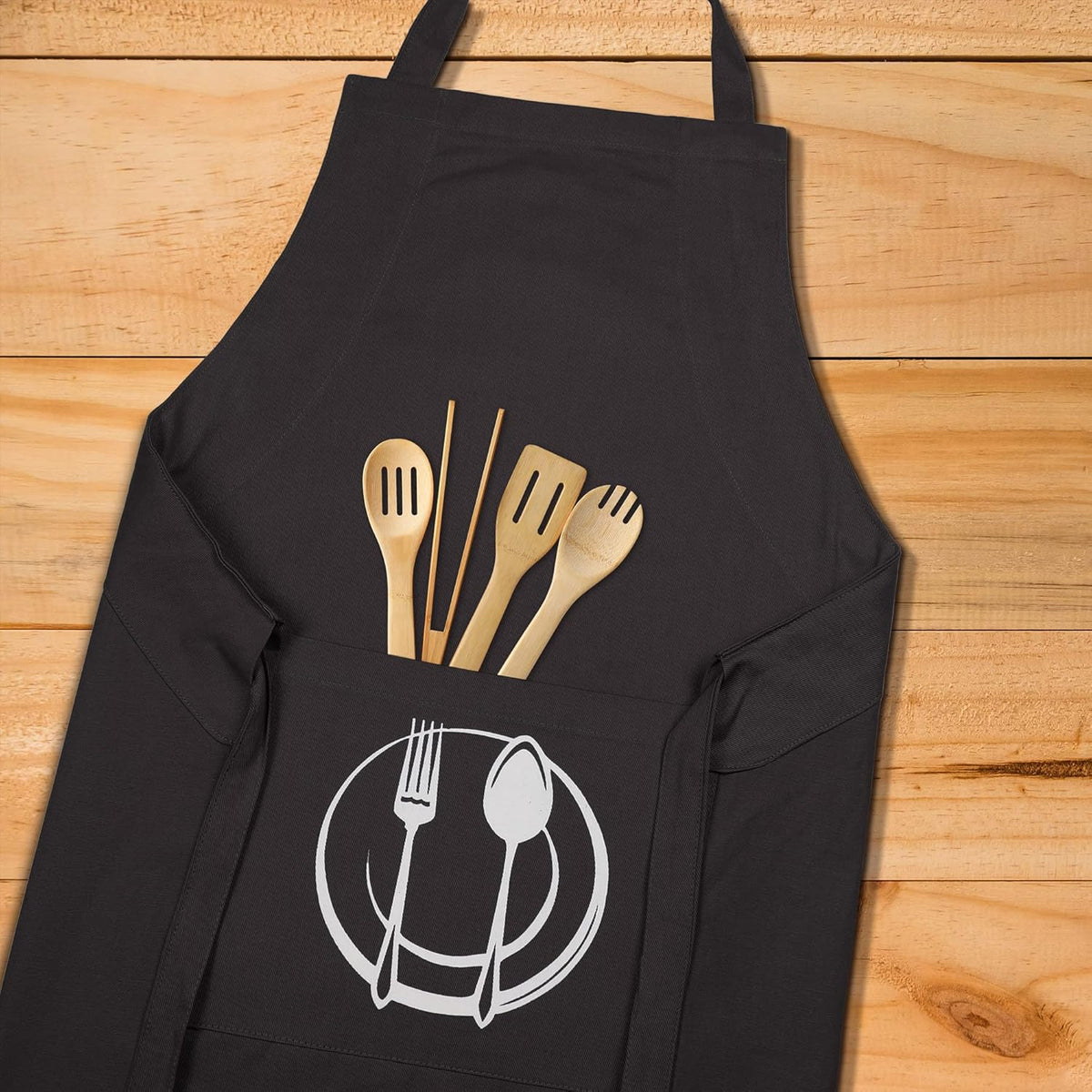 Urban Villa Unisex Apron with Printed Pockets Heavier Quality Everyday Use Over Sized 24 by 36 inches