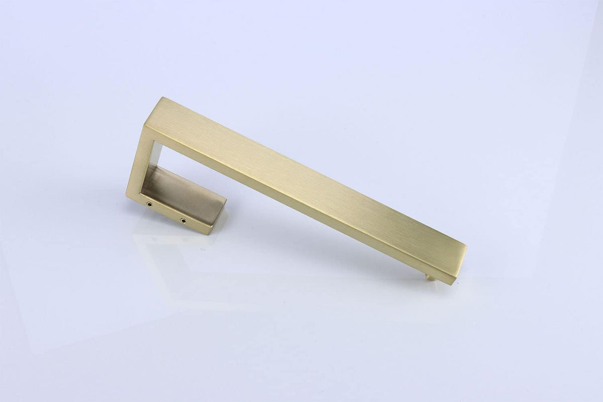 TocTen Hand Towel Holder/Towel Ring - Thicken SUS304 Stainless Steel Bathroom Hand Towel Hanger, 9 Inch Heavy Duty Wall Mounted Towel Rack, Square Hand Towel Bar for Bathroom Hardware (Gold, 9 in)