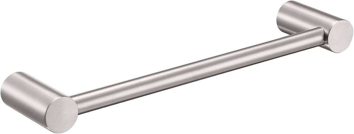 KOKOSIRI Towel Bars Brushed Nickel 16-Inch Single Rod Hand Towel Holder Wall Mounted Hanger for Bathroom Lavatory Hardware Stainless Steel, B4007BR-L16