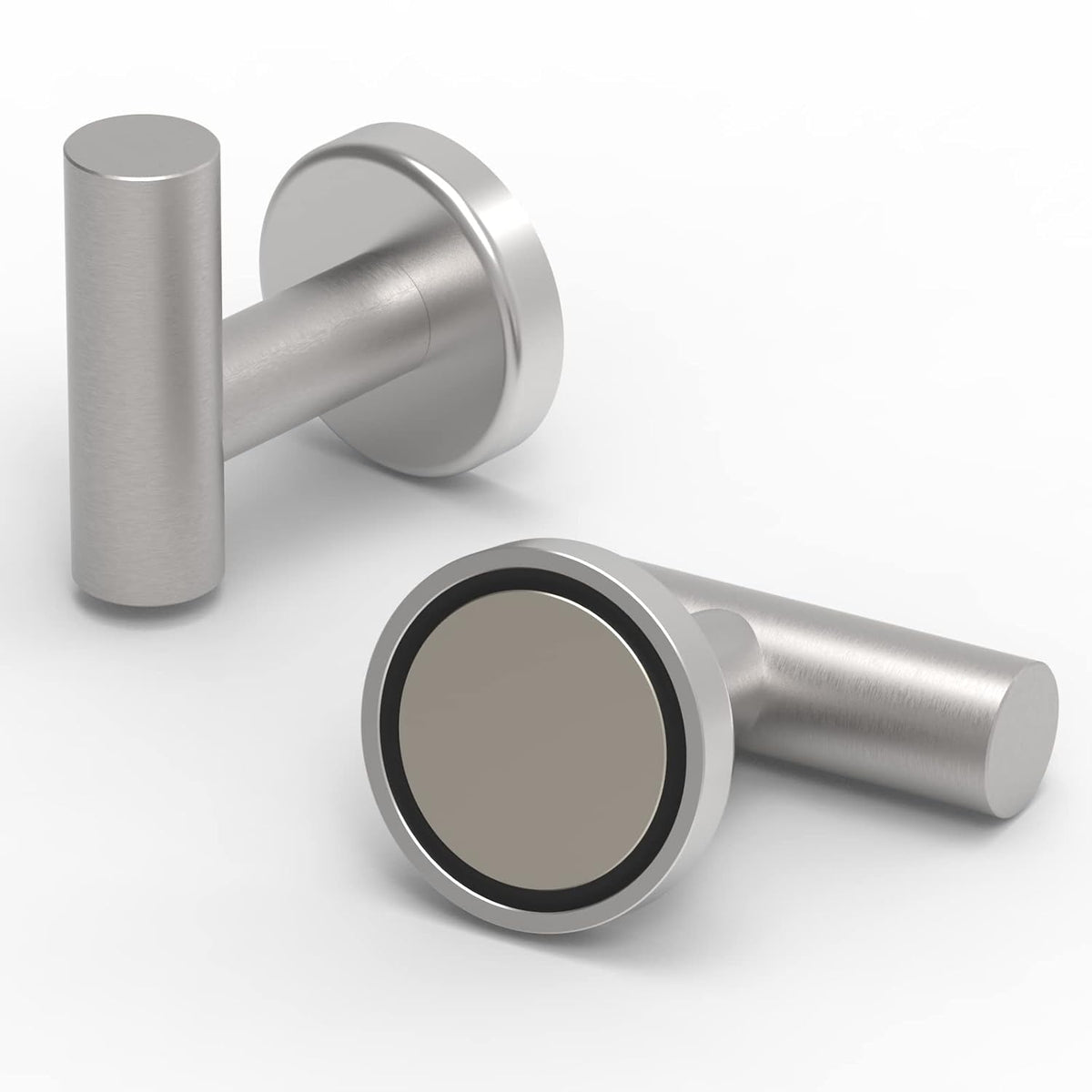 Magnetic Hooks Coat Magnet Hooks for Hanging,Magnetic Hooks Heavy Duty with Rare Earth Neodymium for Pot Holder,Grill,Refrigerator,Home,Kitchen,Workplace or Office.Pack of 2,Silver