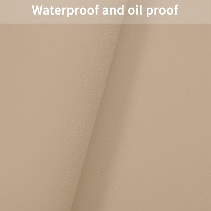 Leather Table Cover,1.8mm Thick,12x78 Inch Desk Cover,Dresser Cover Top,Dresser Protector Top,Dresser Cover,End Table Cover.(Light Brown+Gray,12x78)