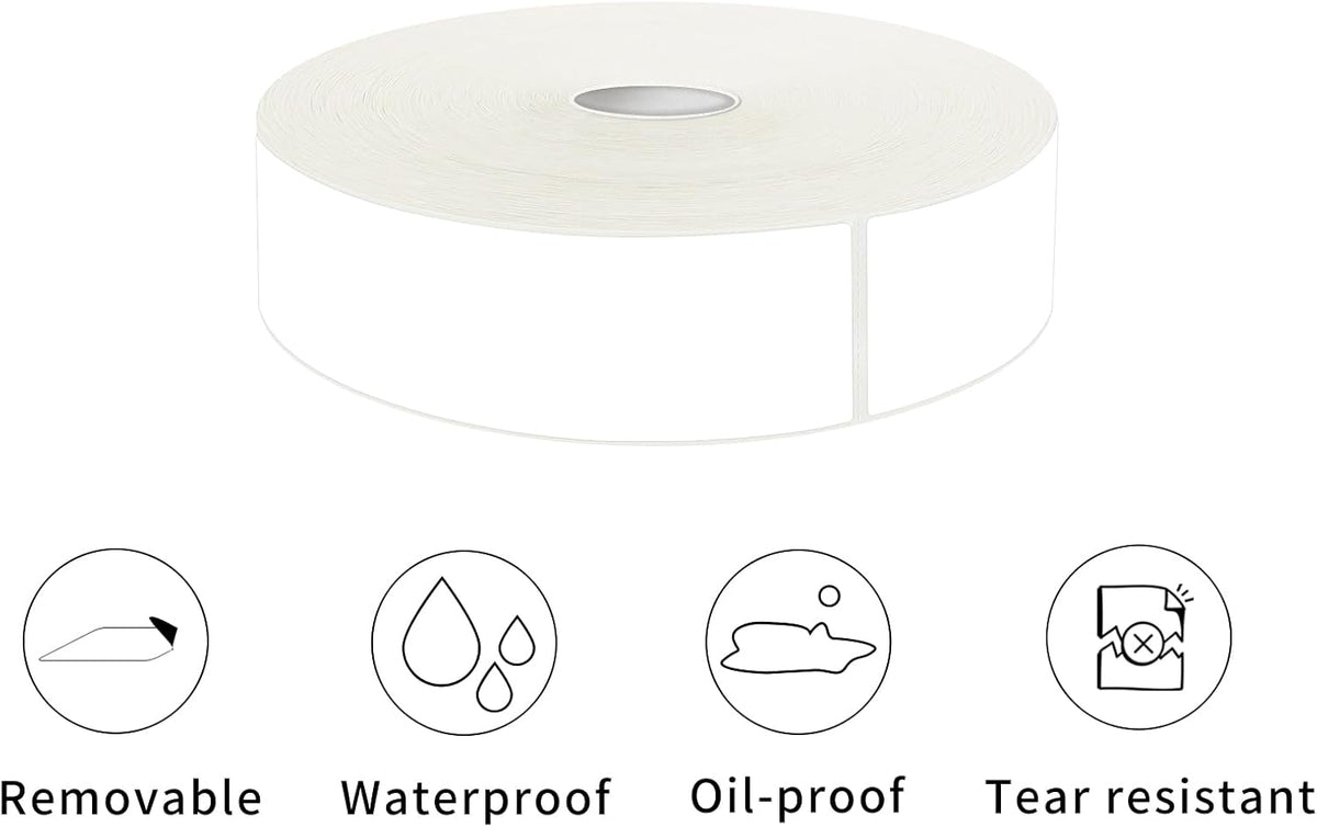 1000 Blank Removable Freezer Labels Water Oil Resistant with Perforation Line for Food Containers Jars Pantry Organization (Ink Quick-Dry，1” x 3”)