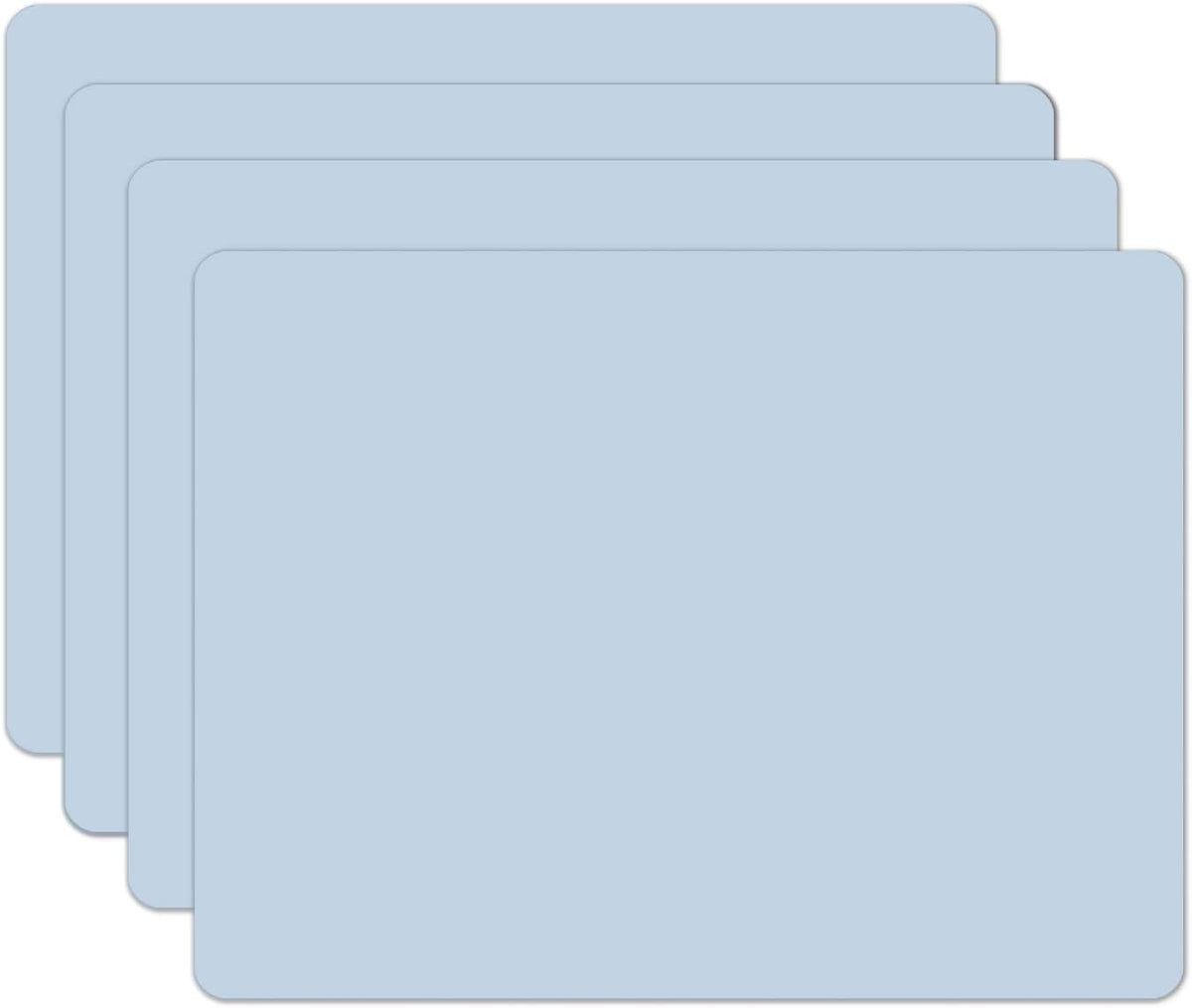 Silicone Placemats, Food-Grade Non-Slip Waterproof, Dining, Stain Resistant, Countertop Protector, Kitchen Counter Mat, Heat Resistant, Baking mat Dishwasher Safe (15.7x11.8Inch-4pack, Blue)