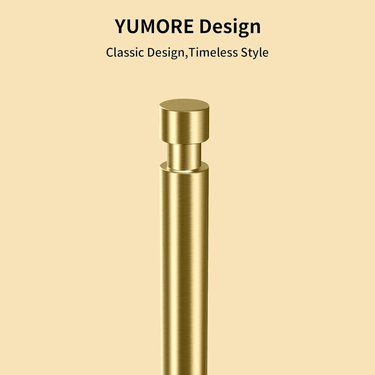 Paper Towel Holder Countertop, Paper Towel Holder with Weighted Base Non Slip, Standing Paper Towel Roll Holder for Kitchen Bathroom, Easy One-Handed Operation, Stainles Steel (Gold)