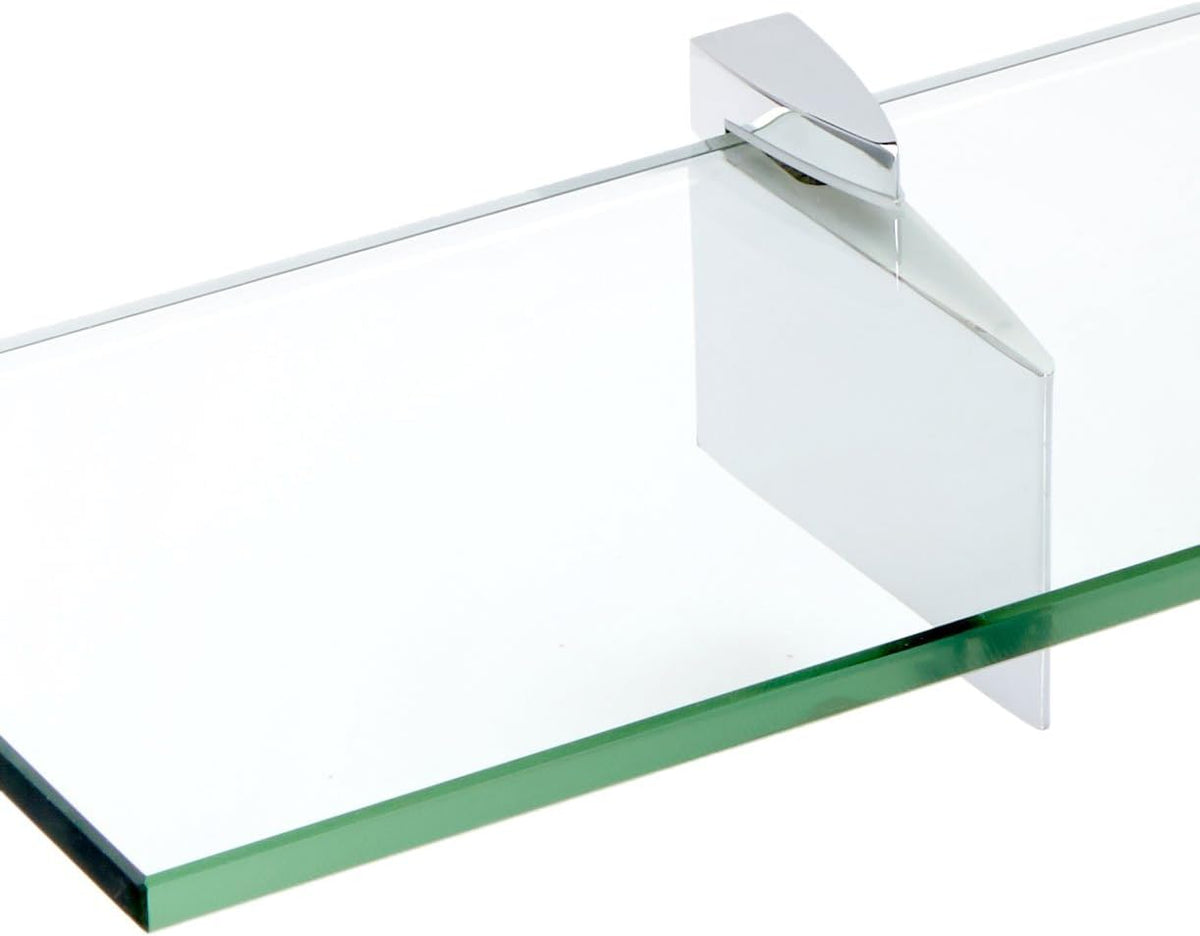 Spancraft Glass R-10x36-Chrome Raven Glass Shelf, 10" x 36", Chrome