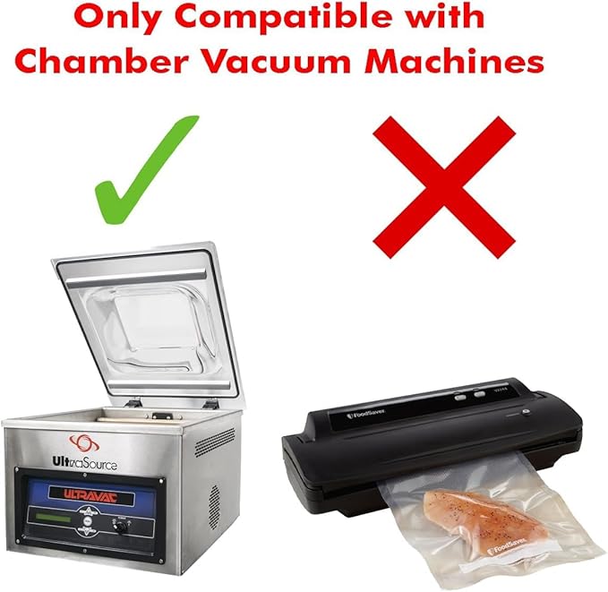 UltraSource - Chamber Machine Pouches 3 Mil Thickness, 14" x 16", Pack of 500 Vacuum Chamber Pouches, BPA-Free Pre-Cut Chamber Vacuum Sealer Bags with tear notch