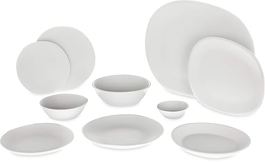 Carlisle FoodService Products Ridge Reusable Plastic Bowl for Home and Restaurant, Melamine, 22 Ounces, Cement, (Pack of 12)