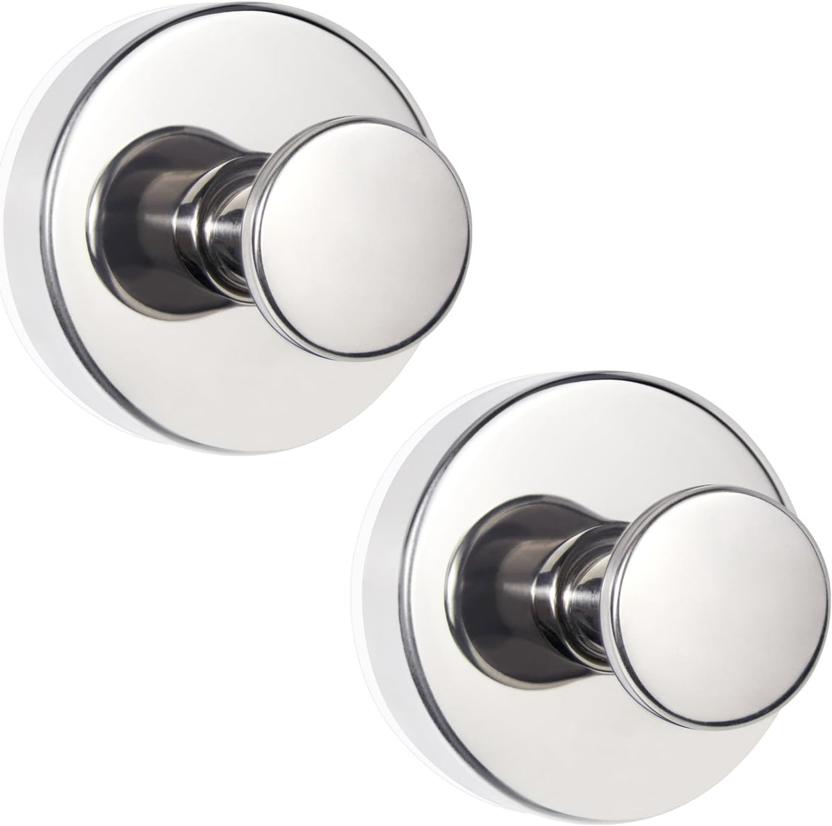 ZESLMG Suction Cup Hooks for Shower Wall, Door Wreaths, Removable Inside Shower Towel Hooks for Bathroom Window Glass Kitchen- Bath Robe Loofah Suction Hooks for Hanging More Surfaces (Chrome, 2 Pack)