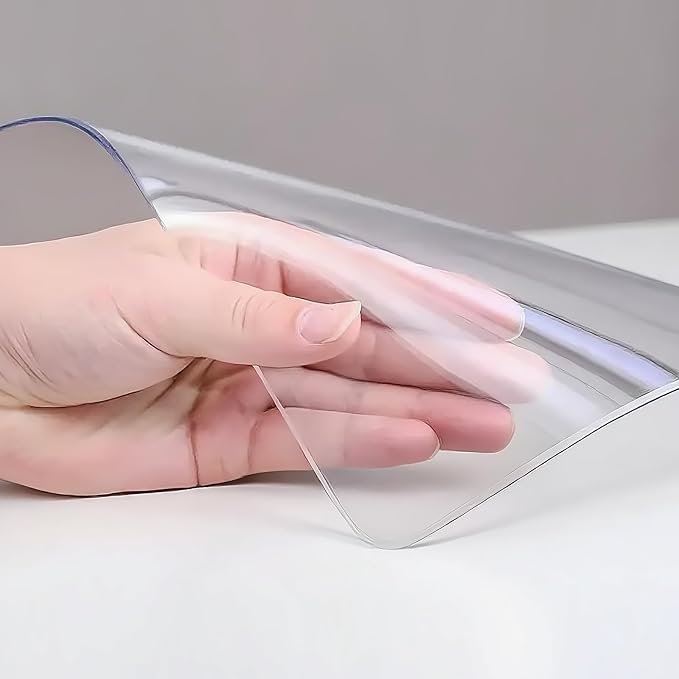 Clear Table Protector 42 x 84 Inch, 1.9mm Thick Waterproof PVC Plastic Table Cover, Durable Table Pad for Dining Room, Kitchen, Writing Desk, and Coffee Tables