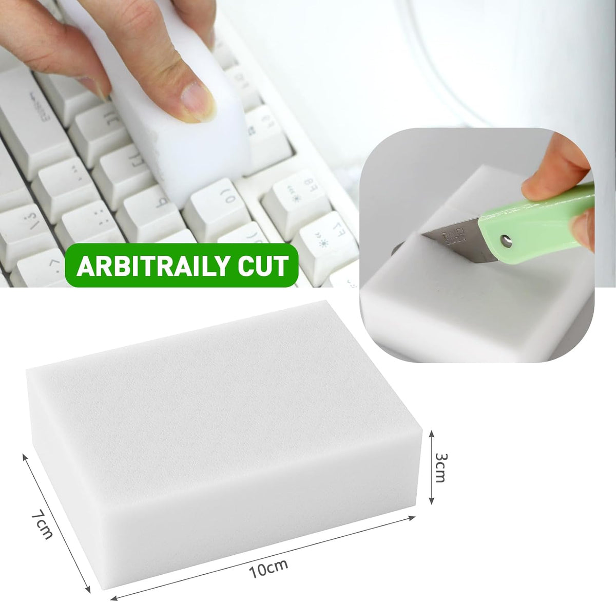28 Pack Melamine Sponge Thick Melamine Foam in Bulk 2X Thicken Multi-Functional Sponge Eraser for Kitchen Bathroom Sink Tile Office 3.94x 2.76x 1.18in