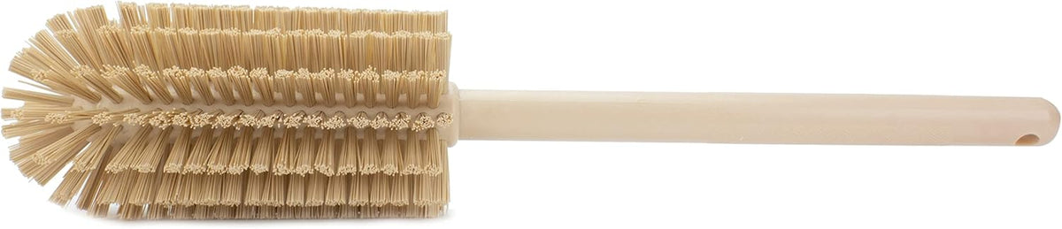 SPARTA Scrub Brush Bottle Brush, Dishwasher Safe Brush with Hanging Hole for Cleaning, Plastic, 16 Inches, Tan