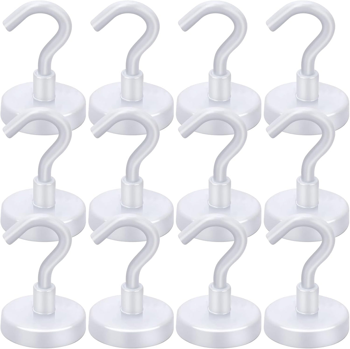LOVIMAG Cruise Ship Essentials, 80Lb Magnetic Hooks for Cruise Cabins, Strong Magnetic Hooks for Hanging, Refrigerator, Celling, Grill, Fridge, Kitchen-12Pack