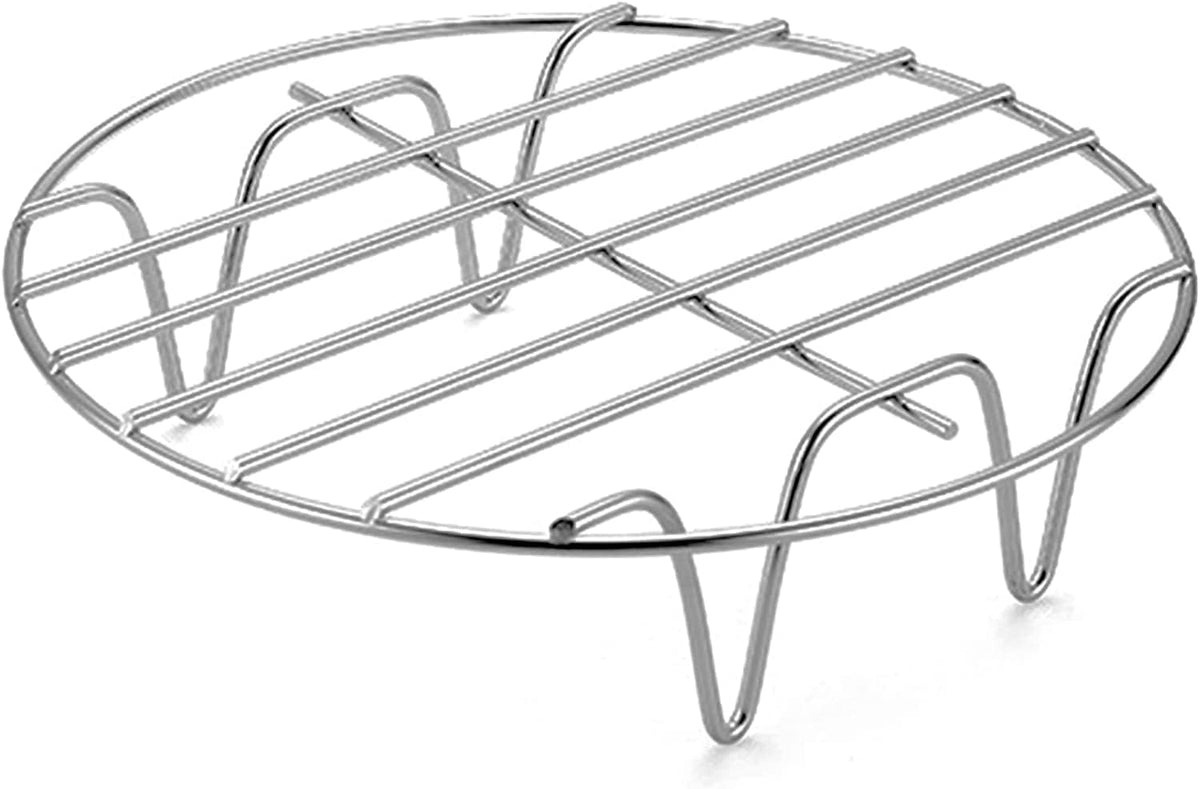 9" Round Cooking Rack Versatile Stainless Steel Grid Grill Steamer Rack, Fits Air Fryer Pot Pressure Cooker Canning