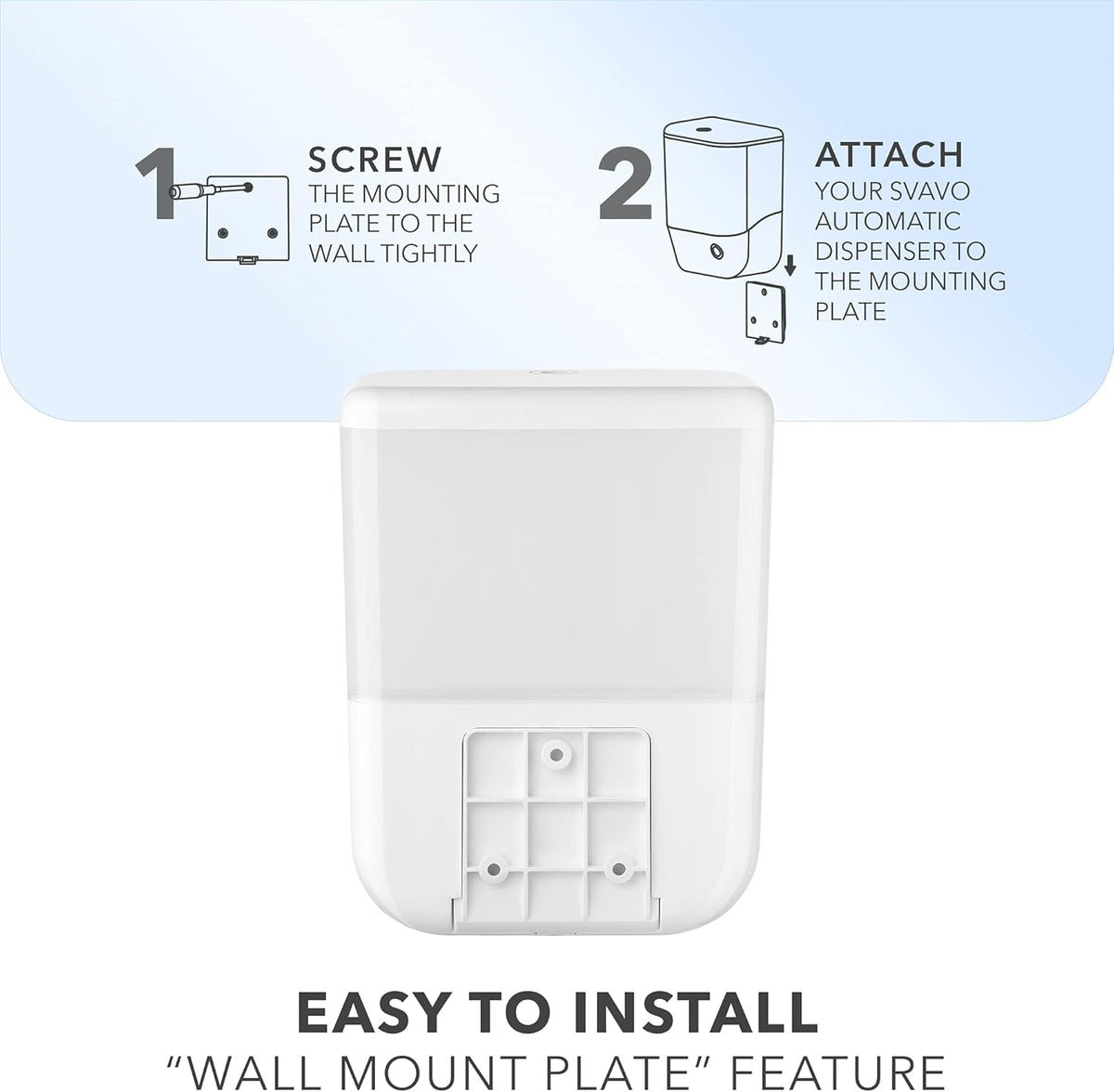 SVAVO 34oz / 1000ml Automatic Soap Dispenser Hand Sanitizer Dispenser Wall Mount, Touchless Electric Sensor Pump Battery Operated for Offices Home Kitchen Bathroom Hotel Restaurant Commercial