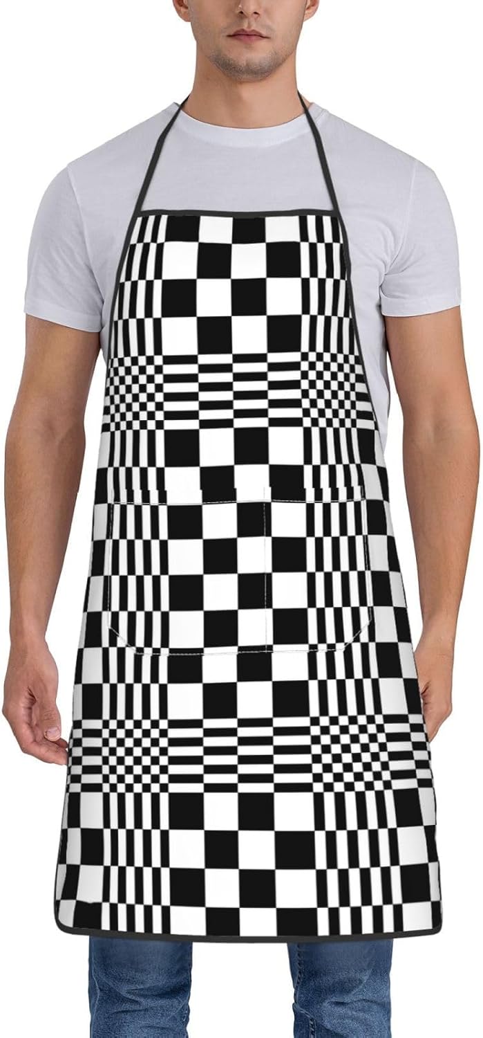 Women Men Bib Aprons Chef Cooking Aprons with Pockets for Kitchen Cooking BBQ Baking Grilling