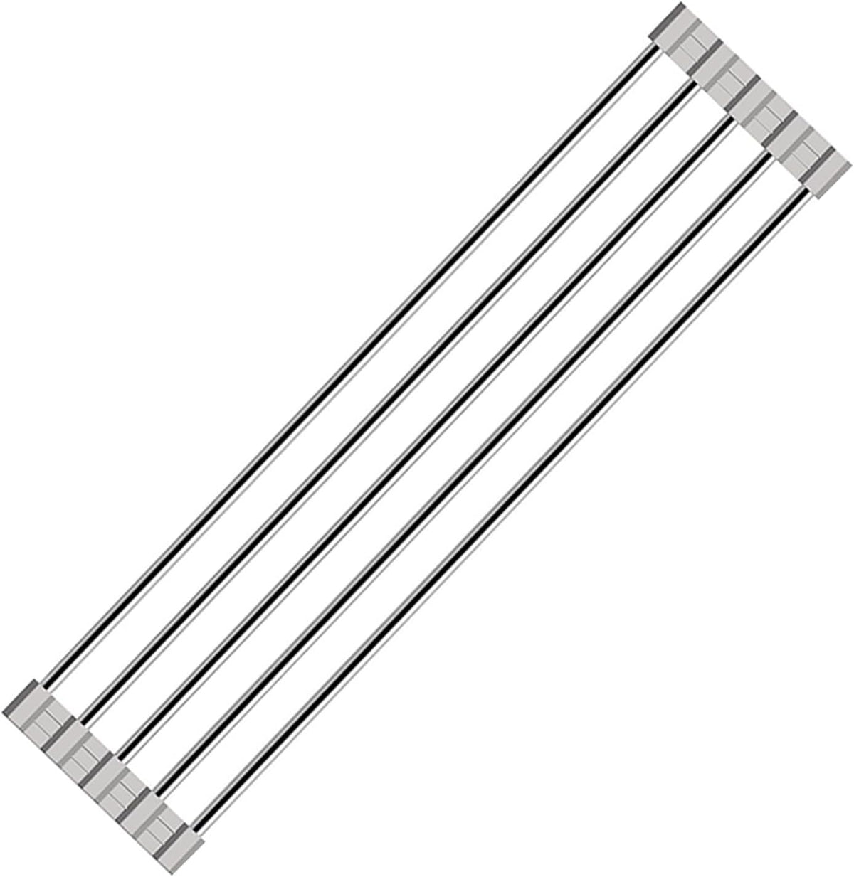 Ahyuan Roll up Dish Drying Rack Over The Sink Kitchen Roll up Sink Drying Rack Portable Dish Drainer Foldable Dish Drying Rack (Warm Gray, 17.8''X3.7'')