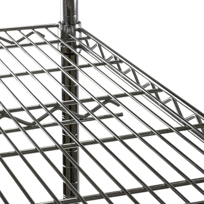 Shelving Inc. 14" d x 36" w Chrome Wire Shelving with 2 Tier Shelves, Weight Capacity 800lbs Per Shelf