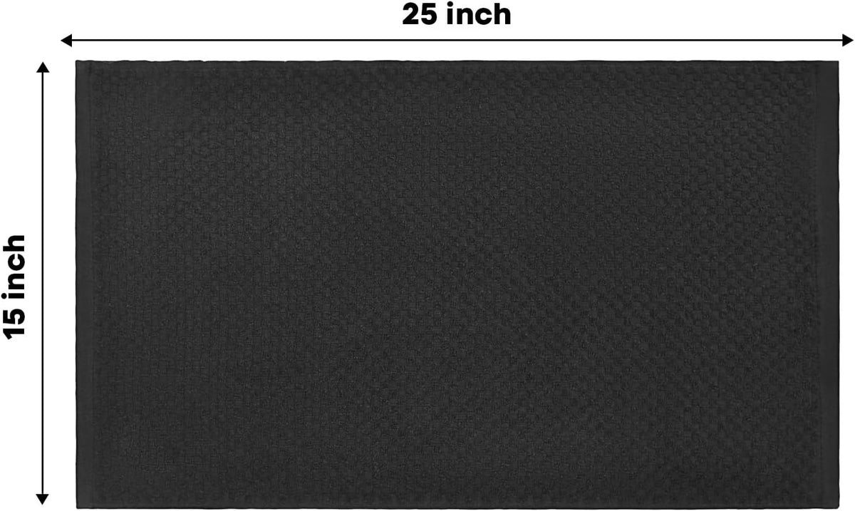 Artoid Mode Ring Spun Cotton Black Kitchen Dish Towels, 15x25 Inch Ultra Soft Absorbent Quick Drying Household Cleaning Tea Towels Bar Towels Set of 6