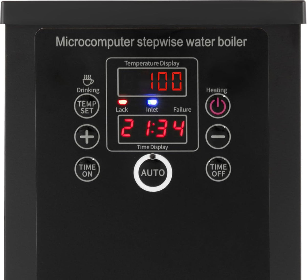 Step-Heating Commercial Hot Water Dispenser, 15L/3.96Gal Hot Water Boiler Dispenser Electric Water Pot Boiler Commercial Boiling Water Machine for Tea Coffee Shop Dessert Shop Hotel - 28L/H 2500W