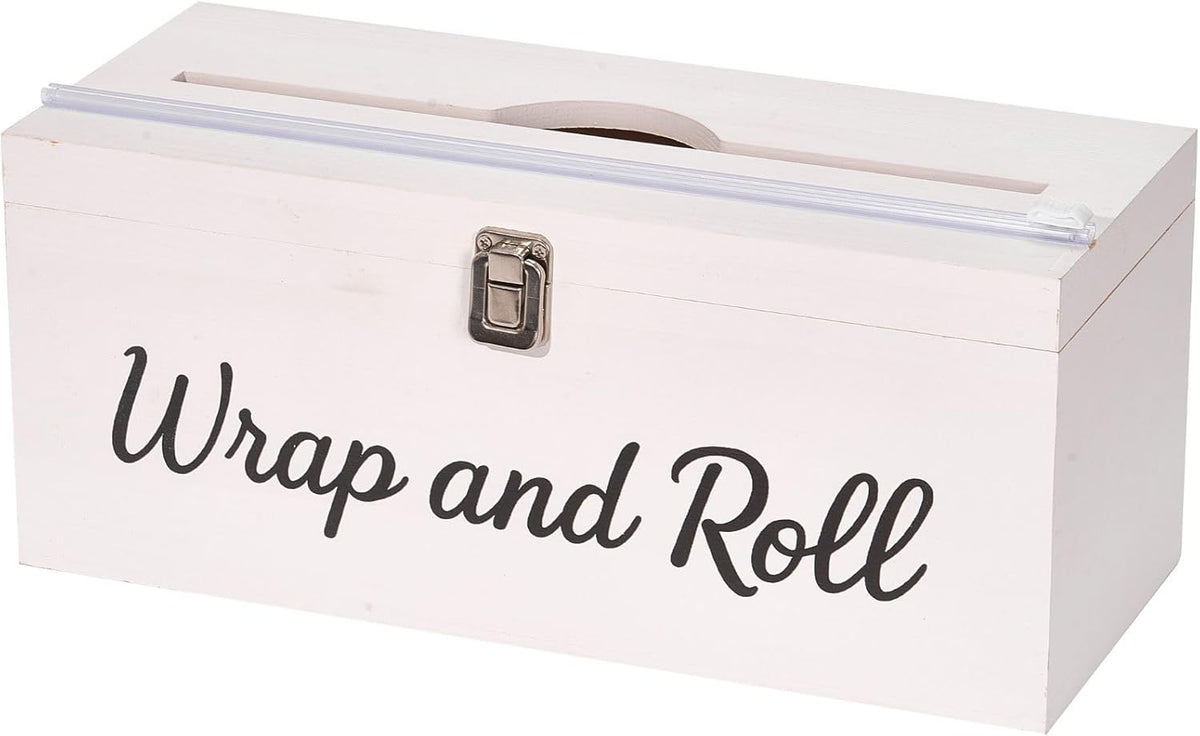 Plastic Wrap Dispenser with Cutter– Fits 12" 3000ft Costco Wrap, Foil, Cling, Wax Paper for Kitchen, Restaurant