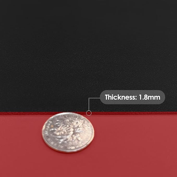Leather Dresser Cover,1.8mm Thick,14x72 Inch,Dresser Protector Top,Dresser Top Protector,Dresser Cover Top,Dresser Top Cover,Dresser Cover Top for Bedroom.(Black+Wine Red,14x72)