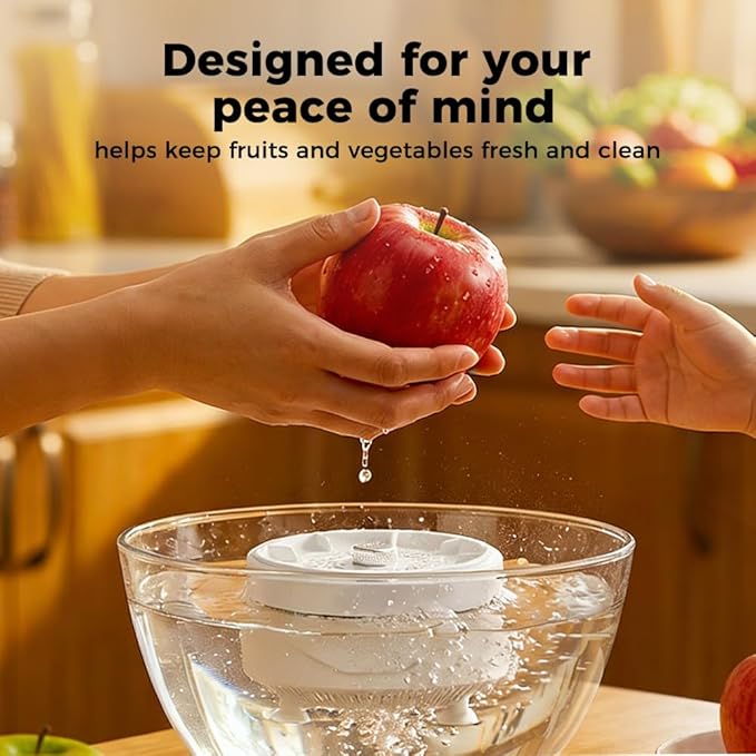 Fruit and Vegetable Washing Machine, 2026 New Fruit Cleaner Device, Effortless Vortex Fruit and Vegetable Purifier Clean Produce with Titanium Electrolysis Purification for Kitchen Home (1)