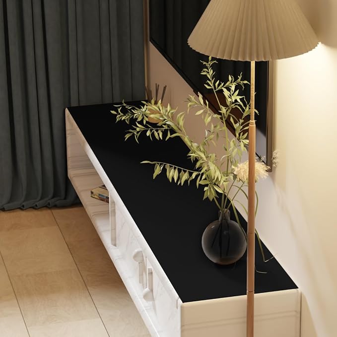 Dresser Top Cover - Can Be Used On Both Sides Waterproof and Easy to Clean Good Flatness Used for Dresser Table(Black+Gray 10x48)