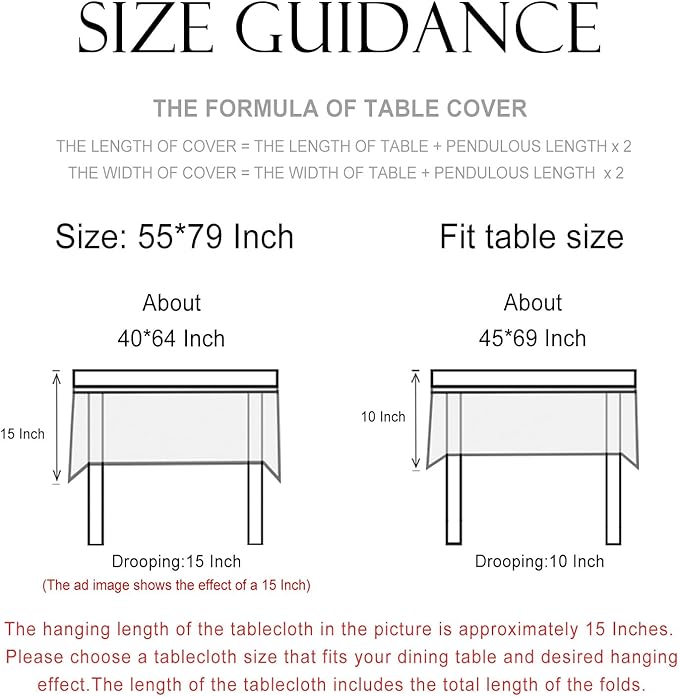 patdrea Designer Linen Vintage Blue Rectangle Tablecloth,Leaves Pattern Durable Floral Table Cloth,French Table Cover Cloth Decor for Kitchen Dining,Christmas,Thanksgiving,Party,55"x79"-Ivar B