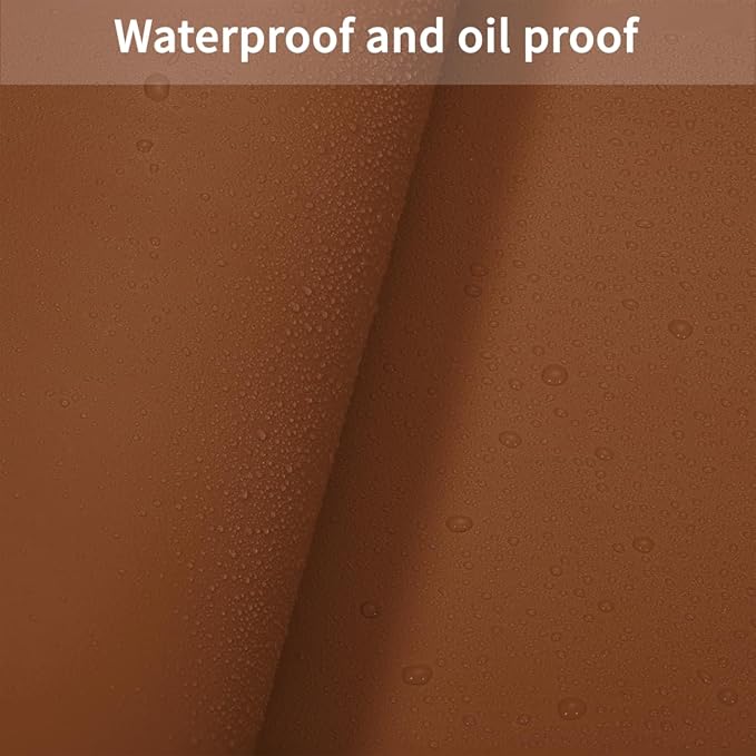 Leather Desk Mat,1.8mm Thick,12x40 Inch Desk Cover,Desk Protector Mat,Dresser Cover Top,Table Cover Rectangle,End Table Cover,Coffee Table Cover Rectangle(Brown+Gray,12×40)