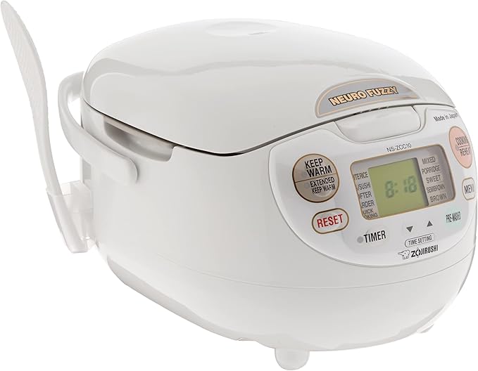 Zojirushi 586361-CV-DCC40XT America Corporation Ve Hybrid Water Boiler And Warmer, 4-Liter, Stainless Dark Brown and Zojirushi NS-ZCC10 Neuro Fuzzy Cooker, 5.5-Cup uncooked rice / 1L, White