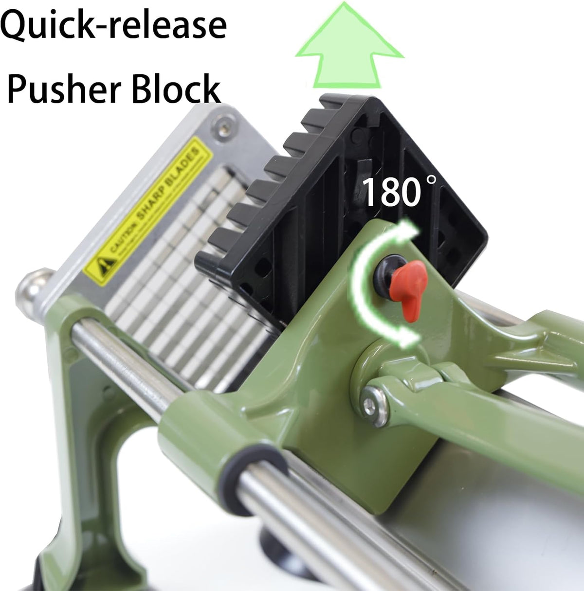 Commercial French Fry Cutter Stainless Steel.Potato Cutter for French Fries with 3/8 and 1/4Inch Blade, Commercial French Fry Cutter Manual Potatoes Cutting Machine with Suction Feet.