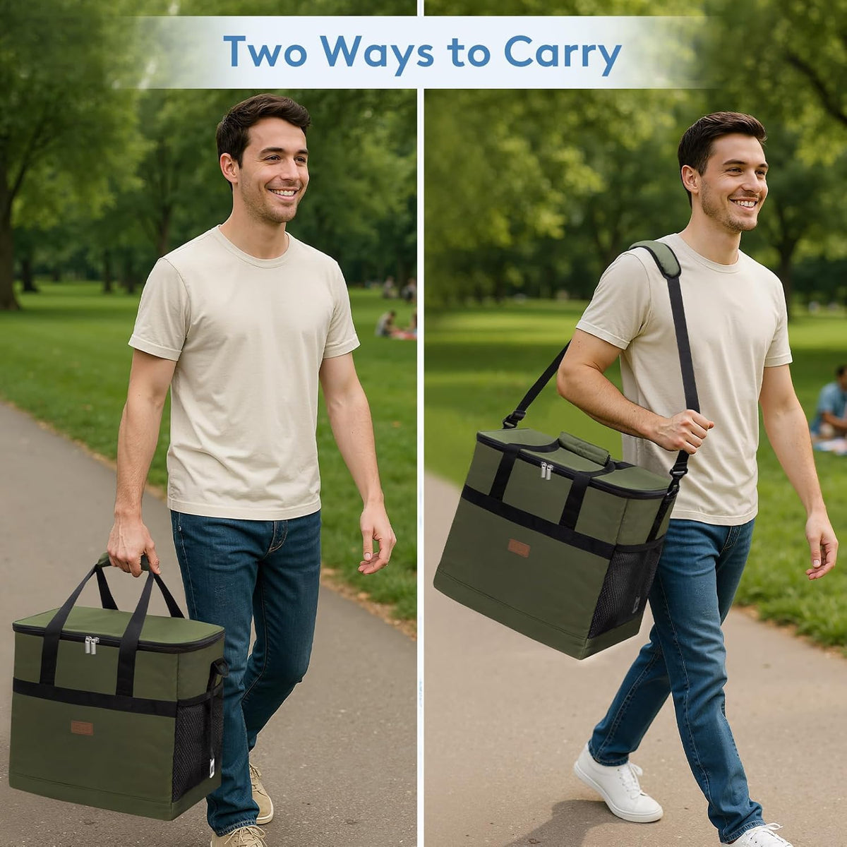 Lifewit Cooler Bag 30/50/60 Cans Collapsible and Insulated Large Lunch Bag Leakproof Soft Cooler Portable Tote for Camping/BBQ/Family Outdoor Activities