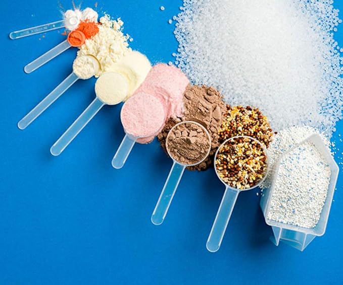 Plastic Measuring Scoop, (18 cc | 1.30 Tablespoon | 18 mL) Long Handle Spoons for Powders, Granules, Coffee, Pet Food, Baking Supplies, Protein and Other Dry Goods, BPA Free (Set of 1)
