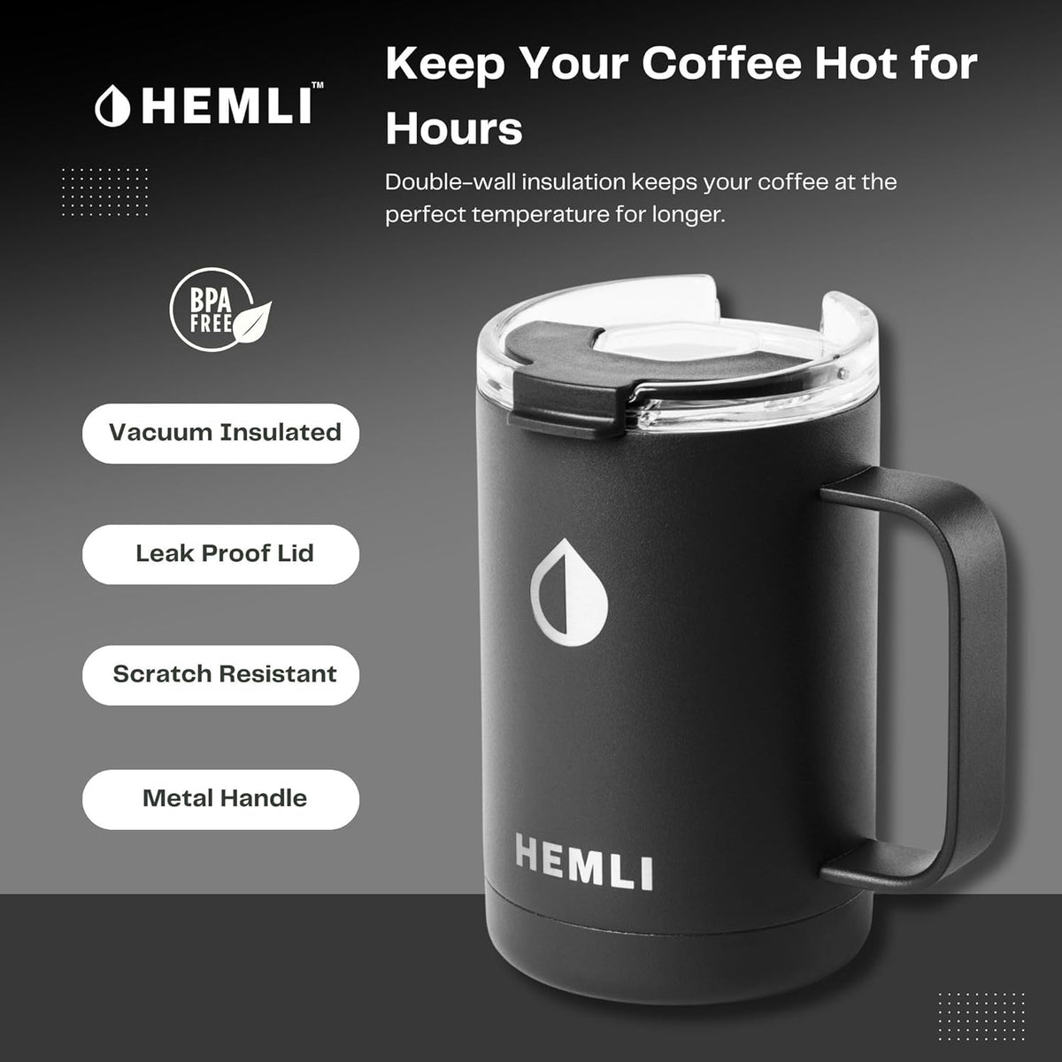 Pour Over Coffee Maker Camp Set – Vacuum Insulated Mug with Leakproof Lid, Stainless Steel Micro Filter, Scratch-Resistant Finish, Portable Coffee Maker for Camping, Travel & Outdoor Adventures