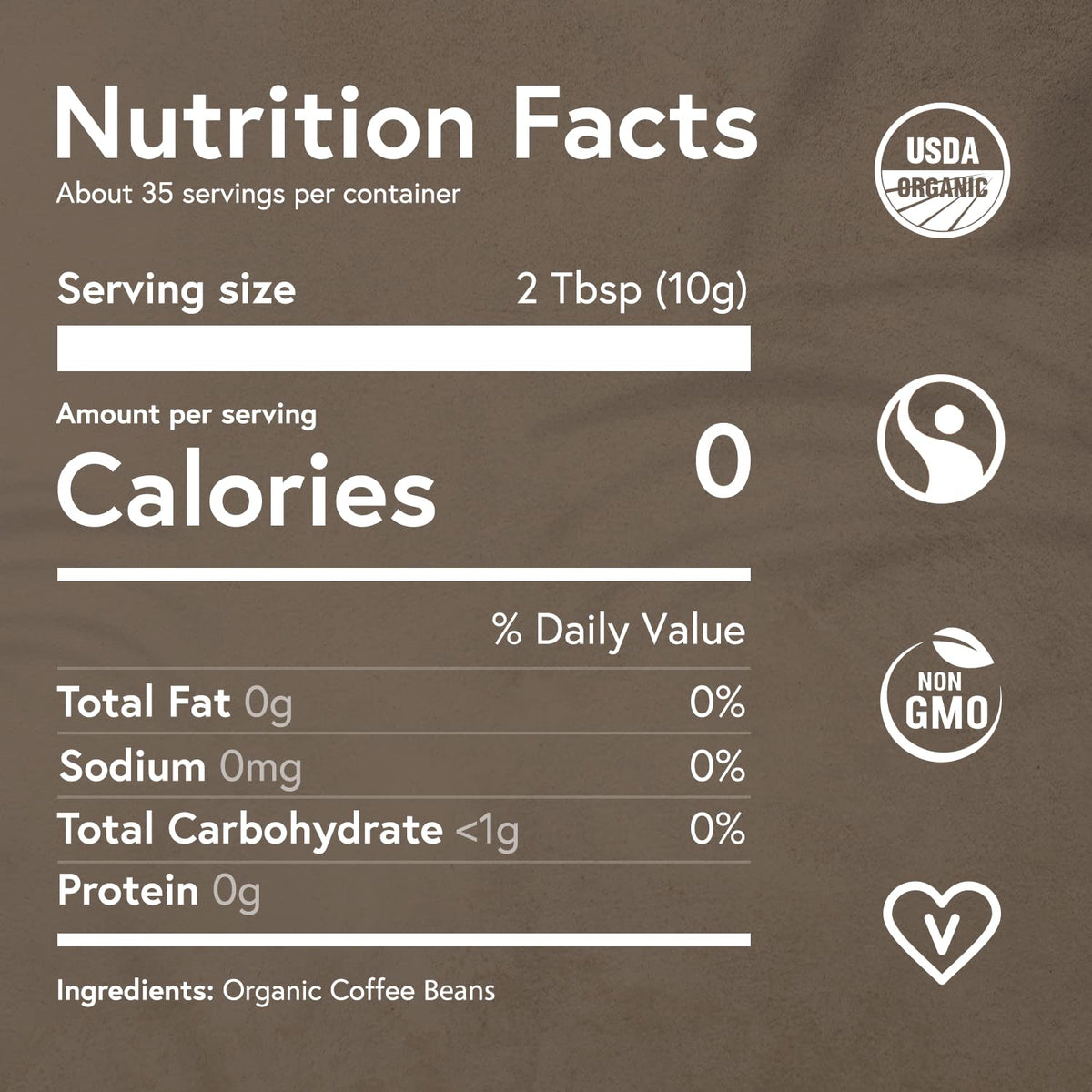 Fabula Coffee Light Roast Freshly Ground - Organic - Low Acid - Single Origin - Non-GMO - Mold Free - 12 Ounces
