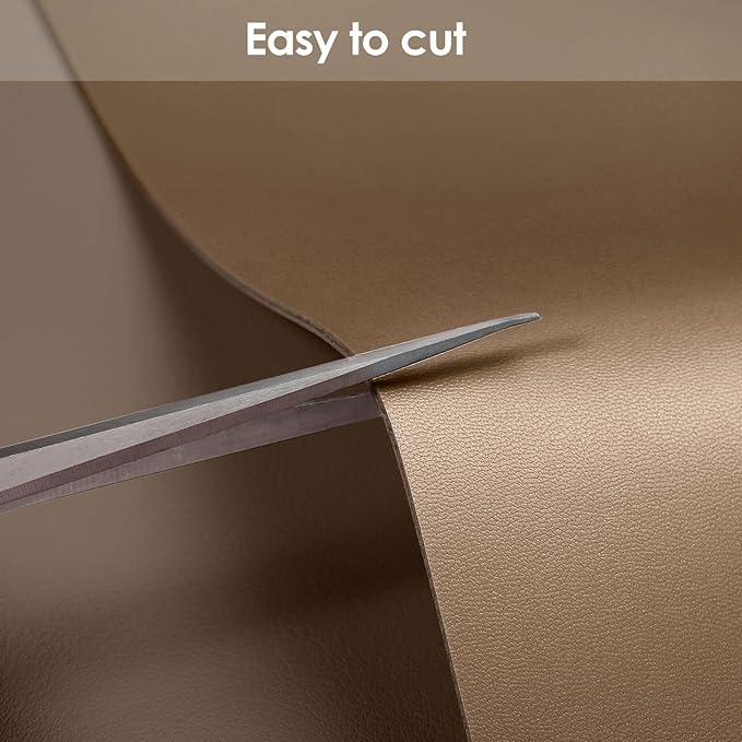 Leather Table Cover,1.8mm Thick,42x60 Inch Table Protector,Table Protector for Dining Room Table,Dining Table Cover,Table Cover Protector,Wood Table Protector(Mud Color+Champagne Gold,42x60)