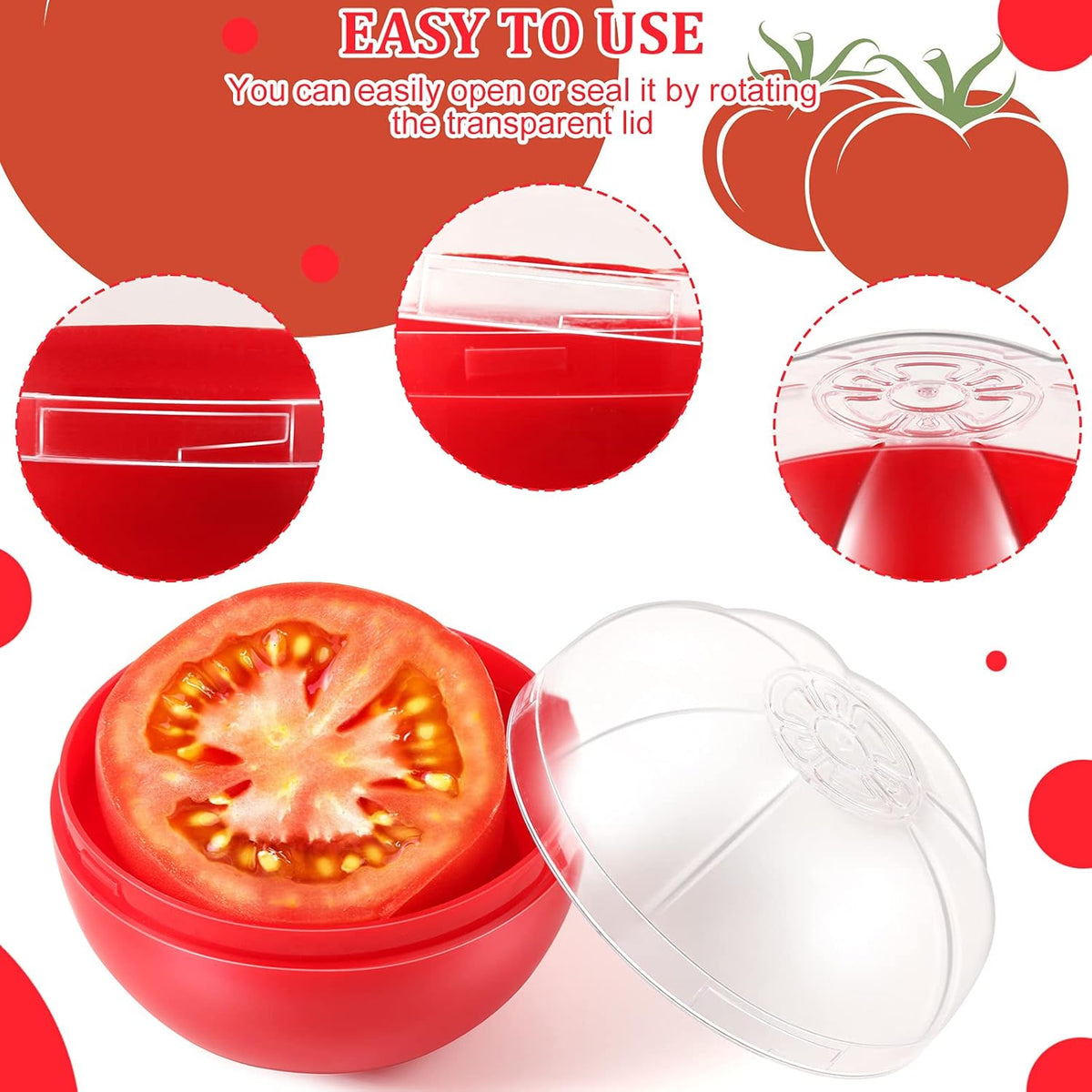 Tomato Storage Containers, Reusable Tomato Keeper for Refrigerator, Individual Lime Saver Holder Organizer for Fridge to Keep Tomato Fresh