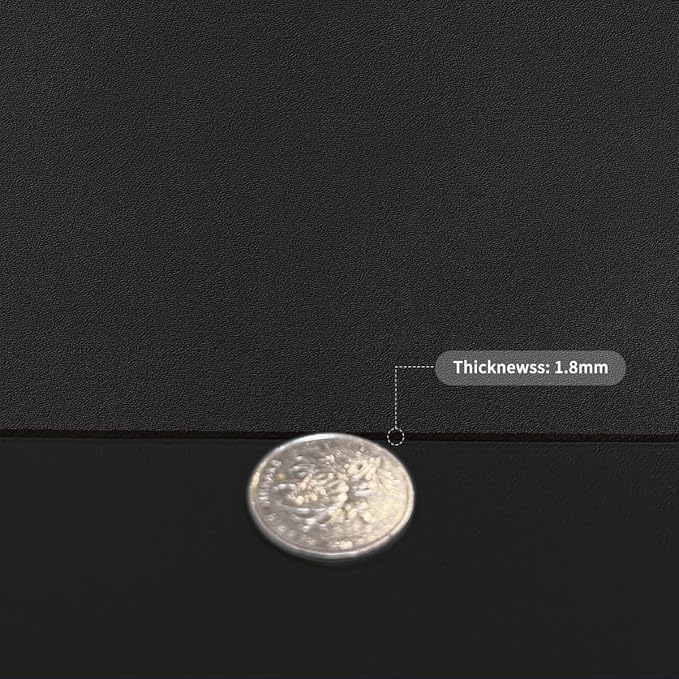 Leather Table Pad,1.8mm Thick,40x84 Inch,Dining Table Pad,Table Pads for Dining Room Table Rectangular,Table Protector for Dining Room Table,Table Top Protector(Black+Black,40x84)