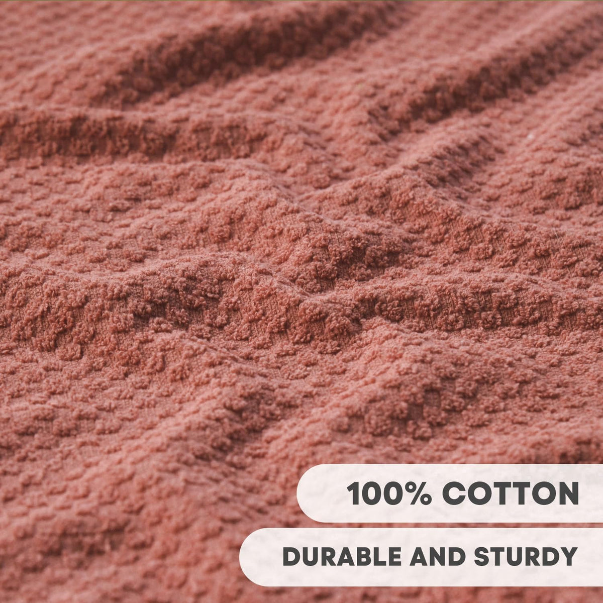Artoid Mode Ring Spun Cotton Red Dishcloth Kitchen Towels, 12x12 Inch Ultra Soft Absorbent Quick Drying Household Cleaning Kitchen Rags Set of 6