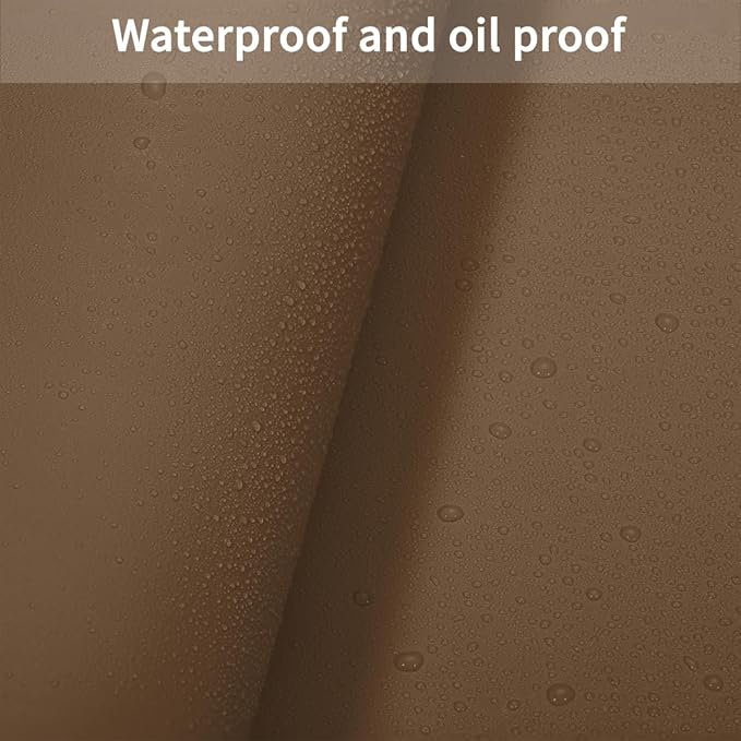 Leather Dresser Cover,1.8mm Thick,12x40 Inch,Dresser Protector Top,Dresser Top Protector,Dresser Cover Top,Dresser Top Cover,Dresser Cover Top for Bedroom.(Mud Color+Champagne Gold,12x40)