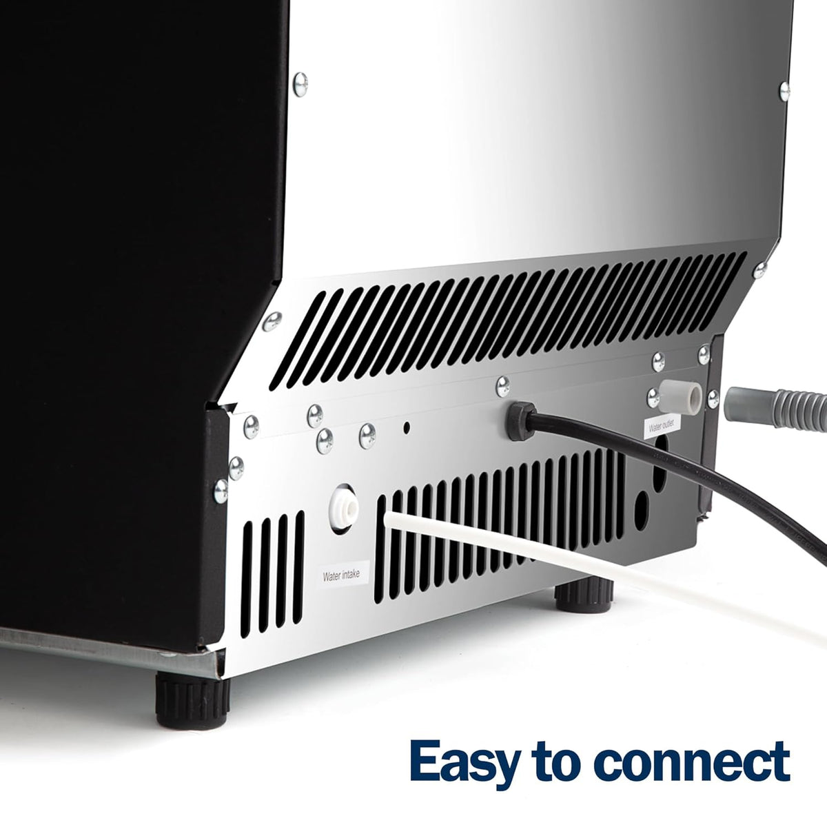 EUHOMY Commercial Ice Maker Machine, 150lbs/24H Stainless Steel Under Counter ice Machine with 33lbs Ice Storage Capacity, Freestanding Ice Maker.