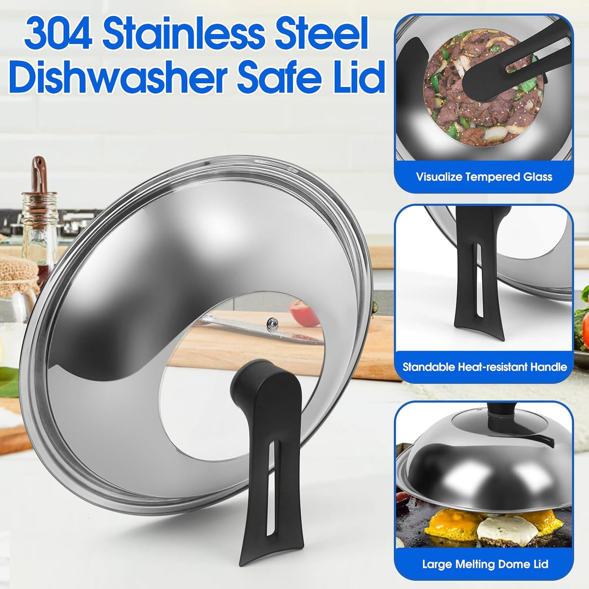 13.4 Inch Carbon Steel Wok For Electric, Induction and Gas Stoves (Lid, Spatula and User Guide Video Included)