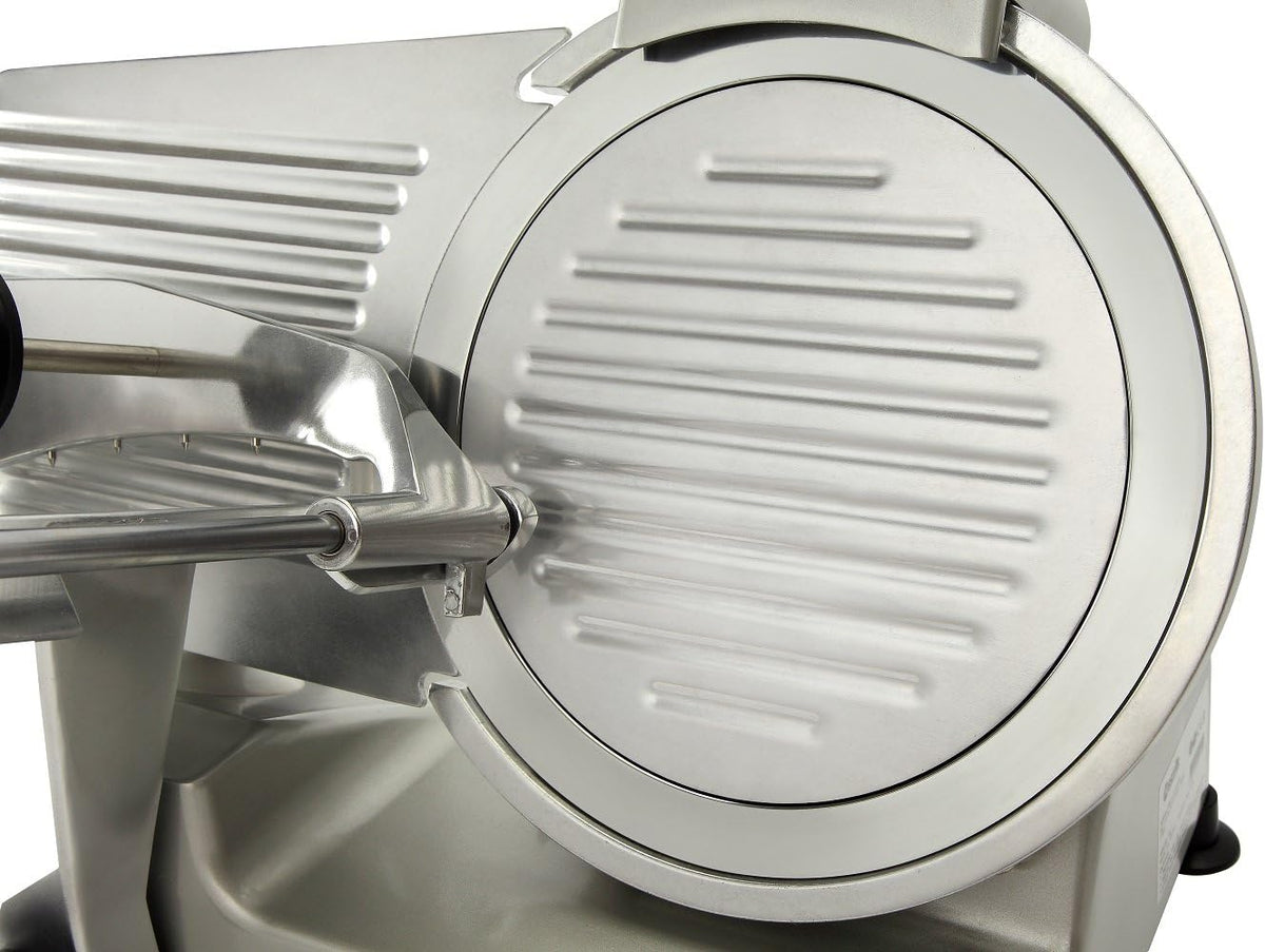 10" Premium Chromium-plated Steel Blade Electric Deli Meat Cheese Food Slicer Commercial and for Home use 240W BESWOOD250