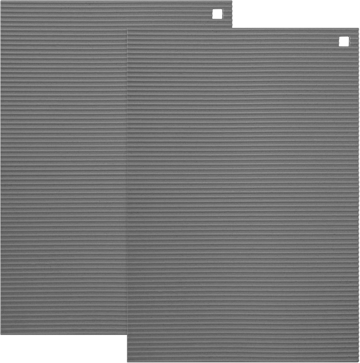 2 Pack 9.5'' x 14.2'' Trivets for Hot Dishes, Hot Pads for Kitchen, Silicone Trivets for Hot Pots and Pans, Hot Plates to Protect Table, Heat Resistant Silicone Trivet Grey