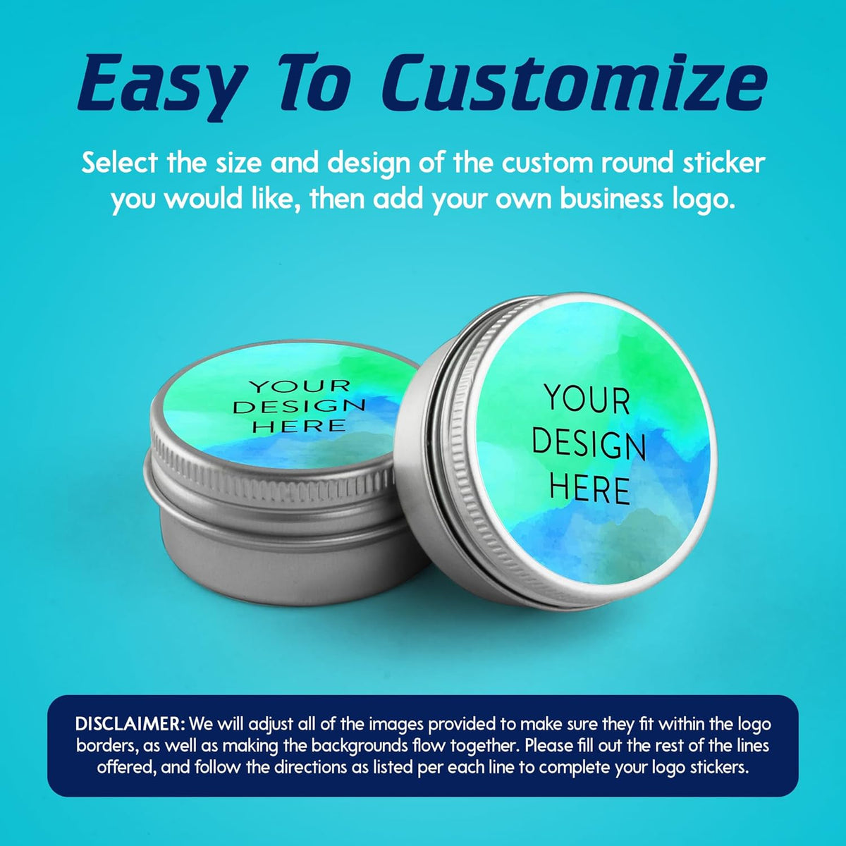 100 Custom Vinyl Stickers - Upload Your own Image, Text, Design, Logo - Personalized Logo Labels for Handmade, Packaging, Bottle, Jars, Candle, Brand Stickers (Peach, 4x4)