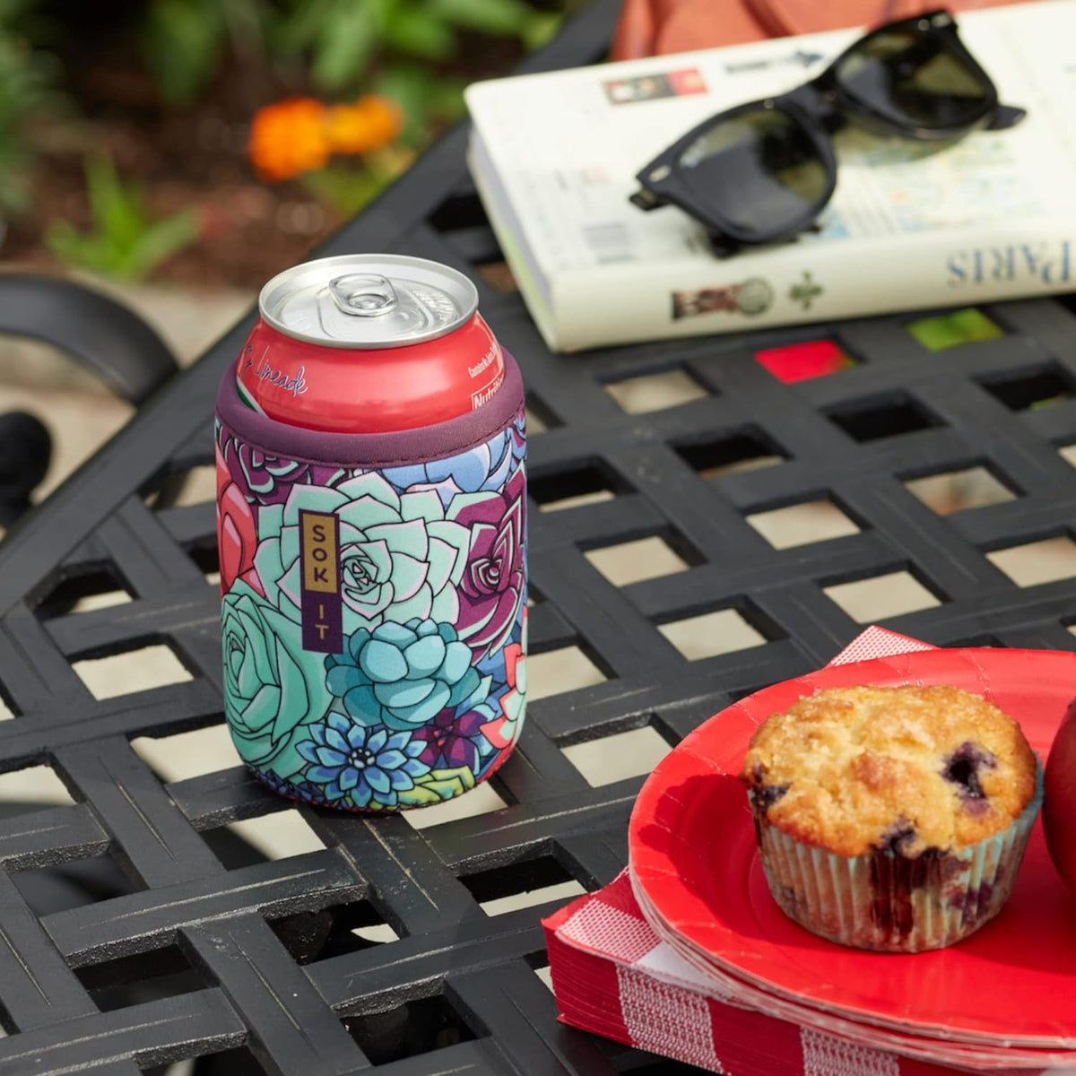 Sok It CanSok Sleeve for Beer & Soda Insulated Neoprene Cover (Tropical Dream, 12oz Can Sleeve)