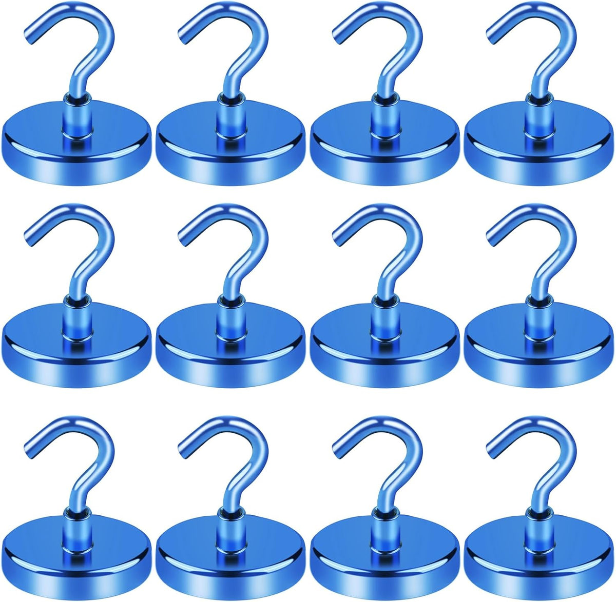 LOVIMAG Magnetic Hooks for Cruise Cabins, Cruise Essentials Must Haves, Cruise Magnets, Magnetic Key Holder, Strong Magnetic Hooks for Hanging, Fridge, Grill -12 Pack